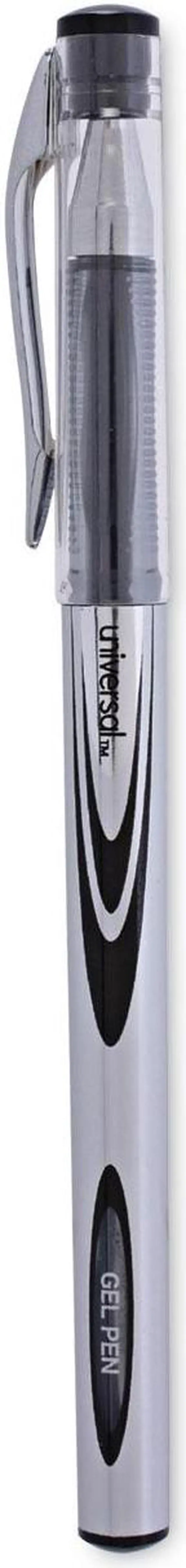 Alt view image 6 of 12 - Universal Gel Stick Pen 0.7 mm Medium Black Ink 1 Dozen 39610