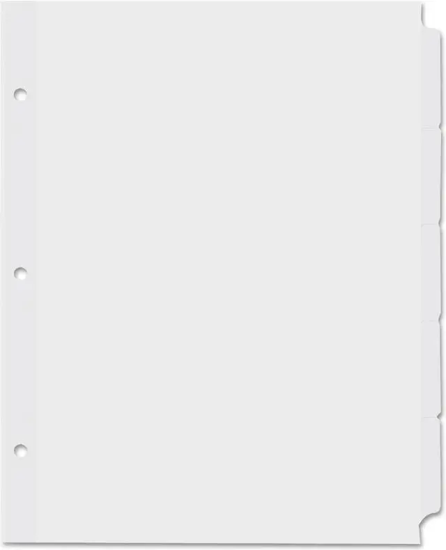 Alt view image 7 of 18 - Universal Self-Tab Index Dividers, 5-Tab, 11 X 8.5, White, 36 Sets 20835