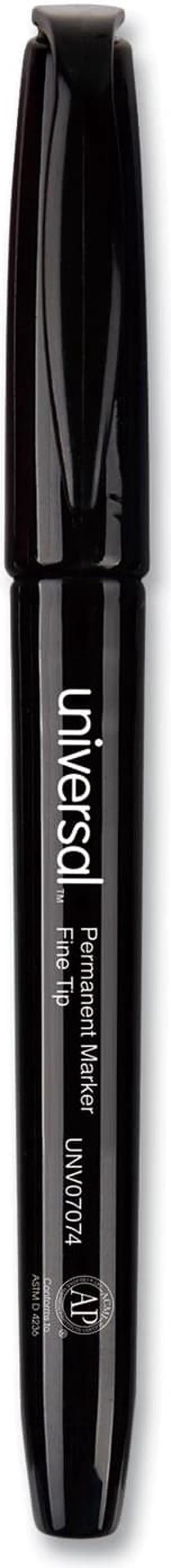 Alt view image 3 of 20 - Universal Pen-Style Permanent Marker Bullet/Fine Black 60 per pack 07074