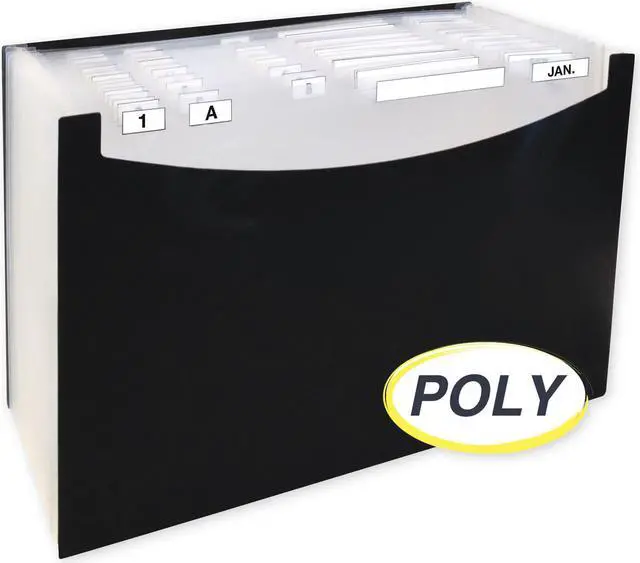 Alt view image 19 of 20 - C-Line 21-Pocket Stand-Up Design Expanding File 12" Exp Legal 15 x 9 1/4 Black