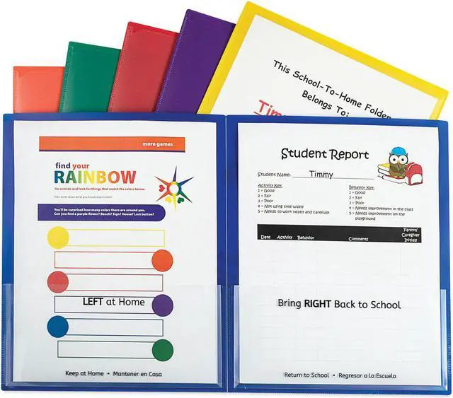 Alt view image 4 of 19 - C-Line Classroom Connector Folders Assorted 6/Pk 32010
