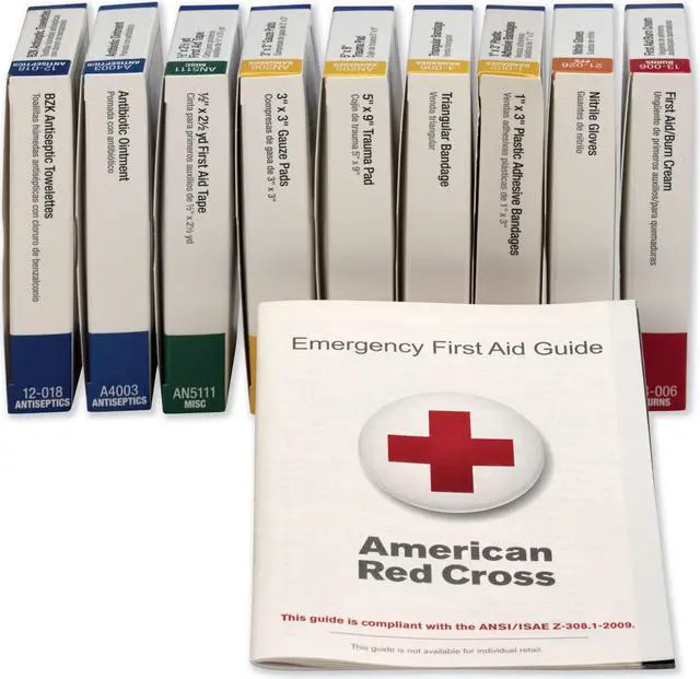 Alt view image 6 of 10 - First Aid Only ANSI Compliant 10 Person First Aid Kit Refill 63-Pieces 740010