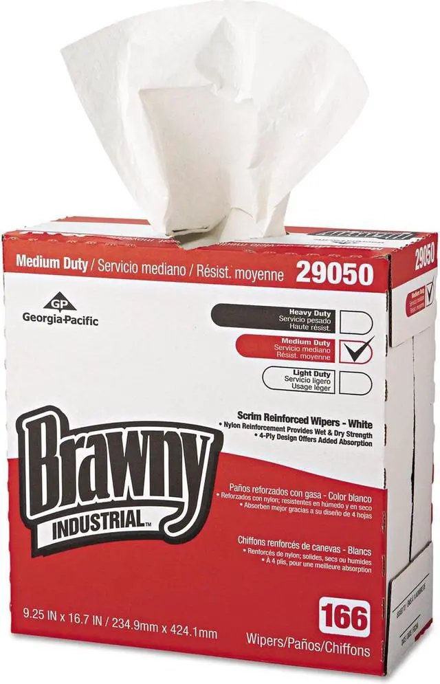 Alt view image 6 of 15 - Georgia Pacific GPC 290-50/03 Brawny Industrial 4-Ply Scrim Reinforced Paper Wipers