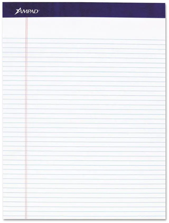 Alt view image 3 of 7 - Ampad 20315 Mead Legal Ruled Pad, 8 1/2 X 11, White, 50 Sheets, 4 Pads/Pack
