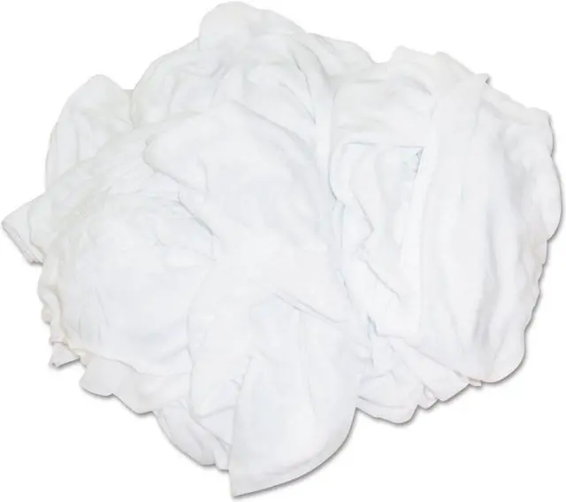 Alt view image 3 of 11 - Hospital Specialty Bleached White T-Shirt Rags Multi-Fabric 25 lb Polybag