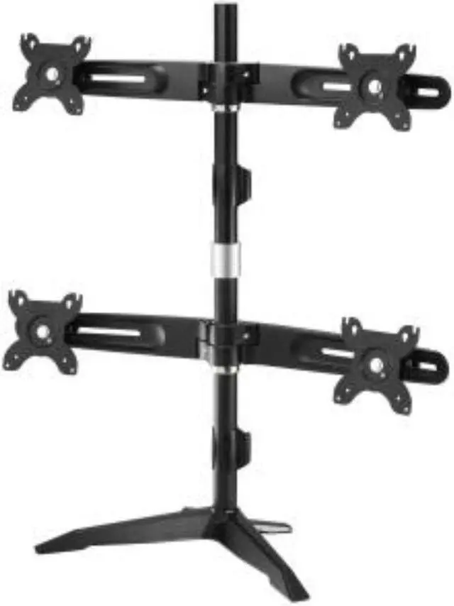 Alt view image 2 of 6 - Quad Monitor Stand by Amer Mounts. Supports four 24" monitors. Compatible with 100 x 100mm 75 x 75 mm mounting patterns