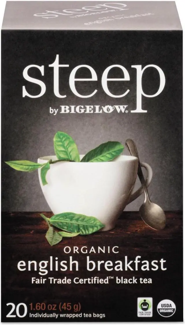 Alt view image 3 of 12 - Bigelow Steep Tea, English Breakfast, 1.6 Oz Tea Bag, 20/Box 17701