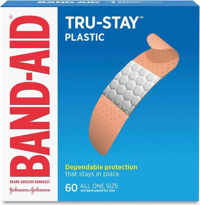 Alt view image 14 of 20 - Band-Aid Brand Tru-Stay Plastic Strips Adhesive Bandages All One Size 60/Count (513186) 100563500