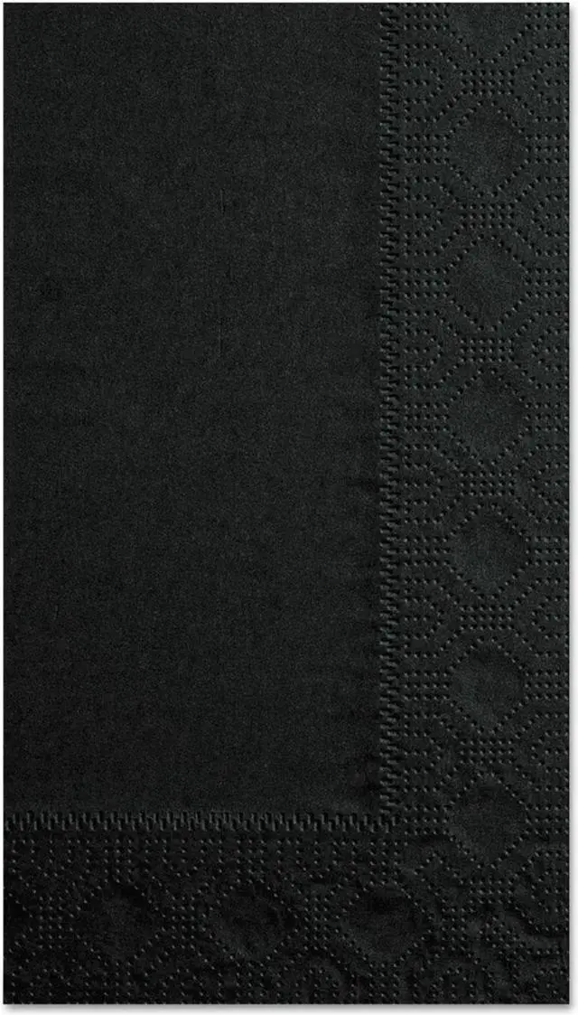 Alt view image 5 of 6 - Dinner Napkins, Paper, 1/8 Fold, Two-Ply, 15" x 17", Black