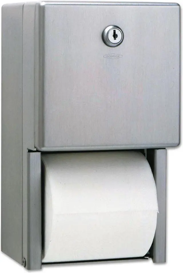 Alt view image 2 of 2 - Bob 2888 Stainless Steel Two-Roll Tissue Dispenser