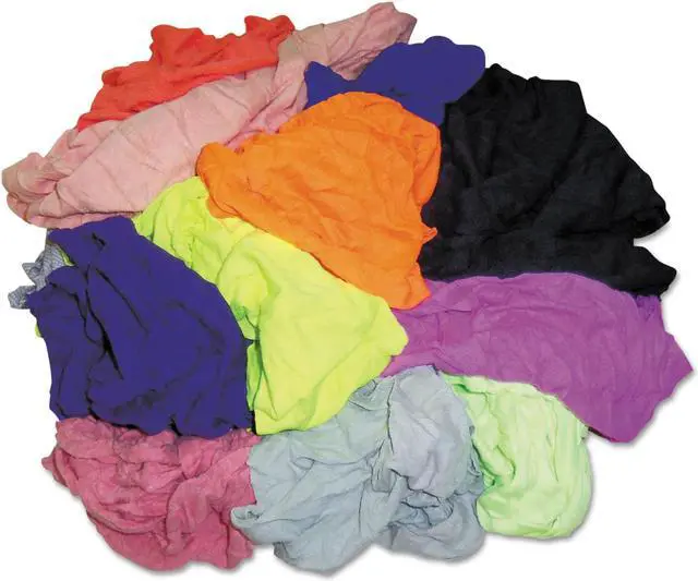 Alt view image 2 of 6 - Hospital Specialty Polo T-Shirt Rags Assorted Colors 10 Pounds/Bag 24510