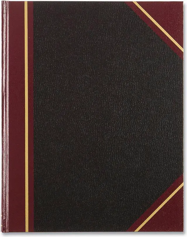 Main image of Texthide Record Book, Black/burgundy, 150 Green Pages, 10 3/8 X 8 3/8