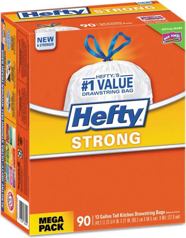 Alt view image 4 of 5 - Hefty Cinchsak Trash Bags - 13 gal - 90/Box - White