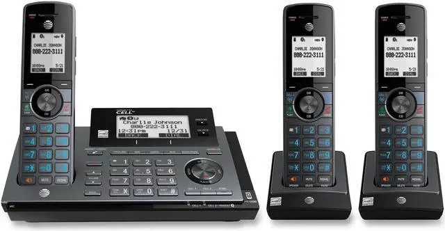 Alt view image 9 of 16 - ATT ATT-CLP99387 3 HANDSET CONNECT TO CELL WTIH ITAD