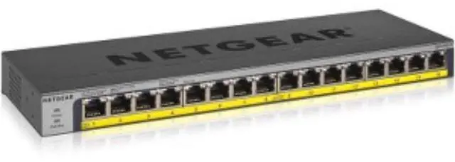 Alt view image 5 of 7 - NETGEAR 16-Port Gigabit Ethernet Unmanaged PoE+ Switch with FlexPoE (76W) | GS116LP