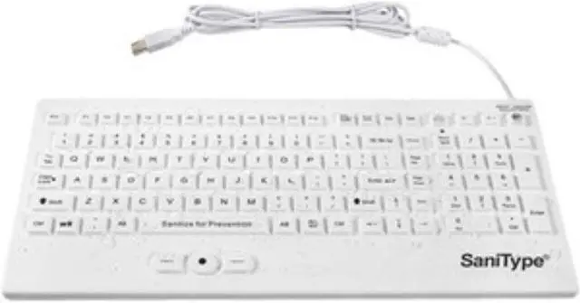 Alt view image 3 of 5 - SaniType Washable Rugged-Point Heavy-Duty Hygienic Keyboard KBSTRC105SPIW