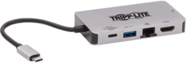 Alt view image 9 of 16 - Tripp Lite - U442-DOCK6-GY - Tripp Lite USB C Docking Station 4k USB Hub HDMI VGA Gbe PD Charging Gray - for