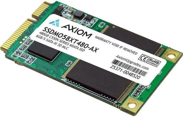 Alt view image 5 of 7 - Axiom SSDMO58XT480-AX C550N Series - Solid State Drive - 480 Gb - Internal - Msata - Sata 6Gb/S