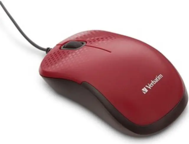 Alt view image 15 of 16 - Verbatim Silent Corded Optical Mouse - Red