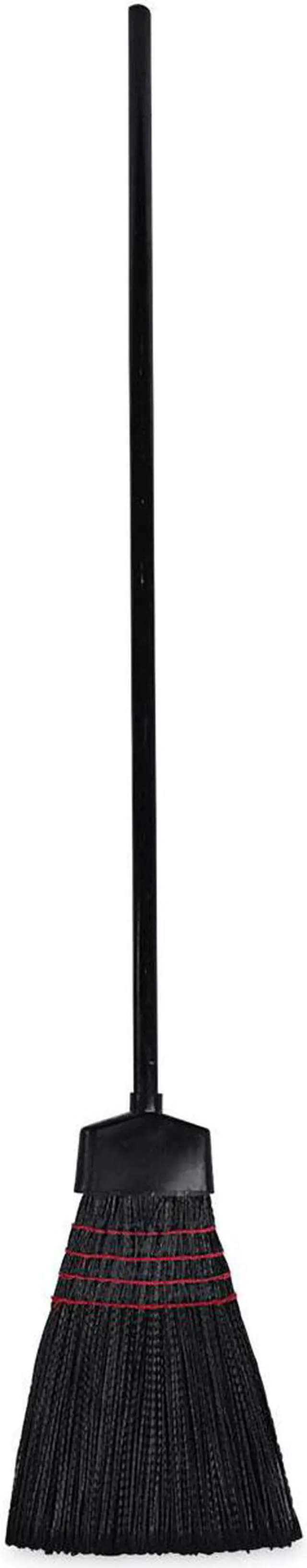 Alt view image 6 of 6 - Maid Broom, Plastic Bristles, Wood Handle, 42 Long, 1 Dozen/Carton BWK916P