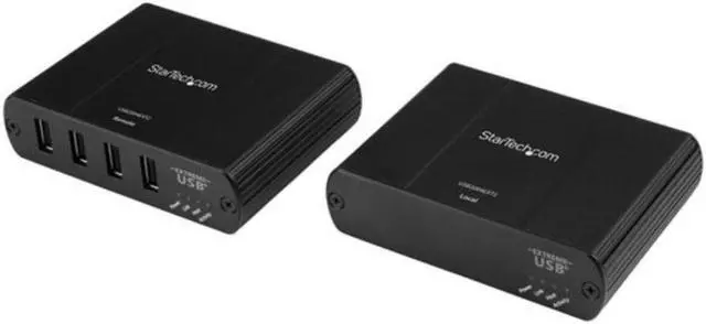 Main image of StarTech.com USB2004EXT2NA 4 Port USB 2.0 Extender Hub over Cat5e/Cat6 Ethernet Cable (RJ45) - 330ft/100m