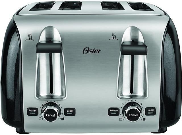 Alt view image 10 of 10 - Oster 4-Slice Toaster, Black Metallic TSSTTRPMB4-NP