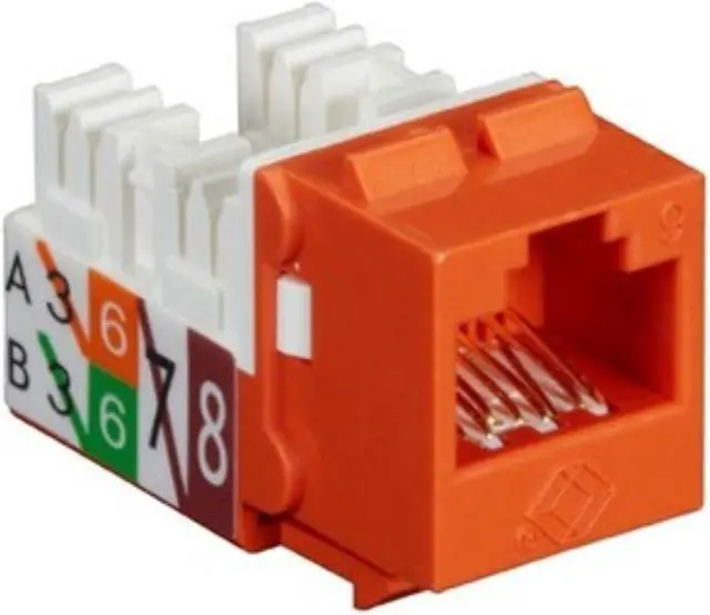 Main image of GigaTrue2 CAT6 Jacks, Universal Wiring, Component Level, 25-Pack, Orange