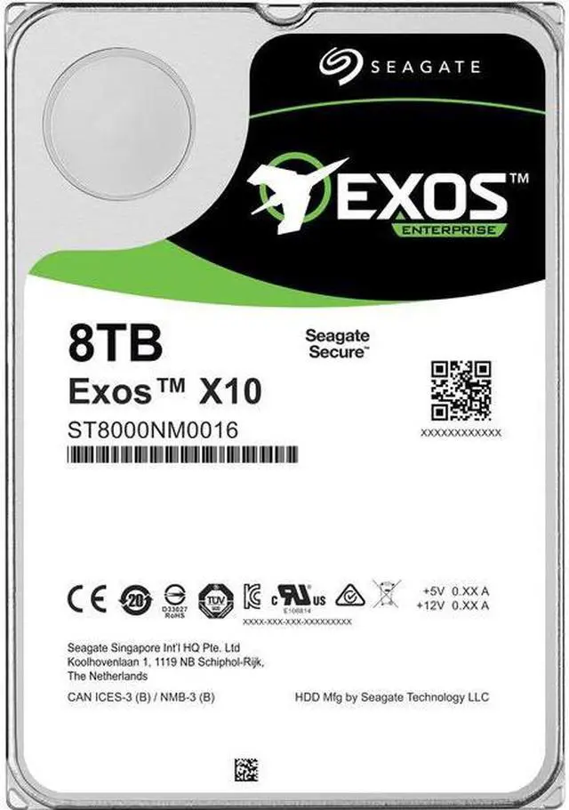 Alt view image 4 of 8 - Seagate Enterprise Capacity 3.5'' HDD 8TB (Helium) 7200 RPM SATA 6Gb/s 256MB Cache Hyperscale 512e Internal Hard Drive ST8000NM0016