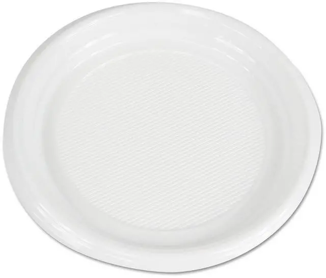 Alt view image 2 of 3 - Boardwalk BWKPLTHIPS9WH Hi-Impact Plastic Dinnerware Plate