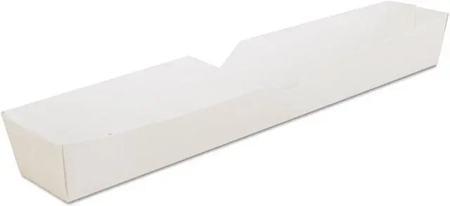 Alt view image 3 of 3 - Hot Dog Tray, 10.25 x 1.5 x 1.25, White, 500/Carton 0711