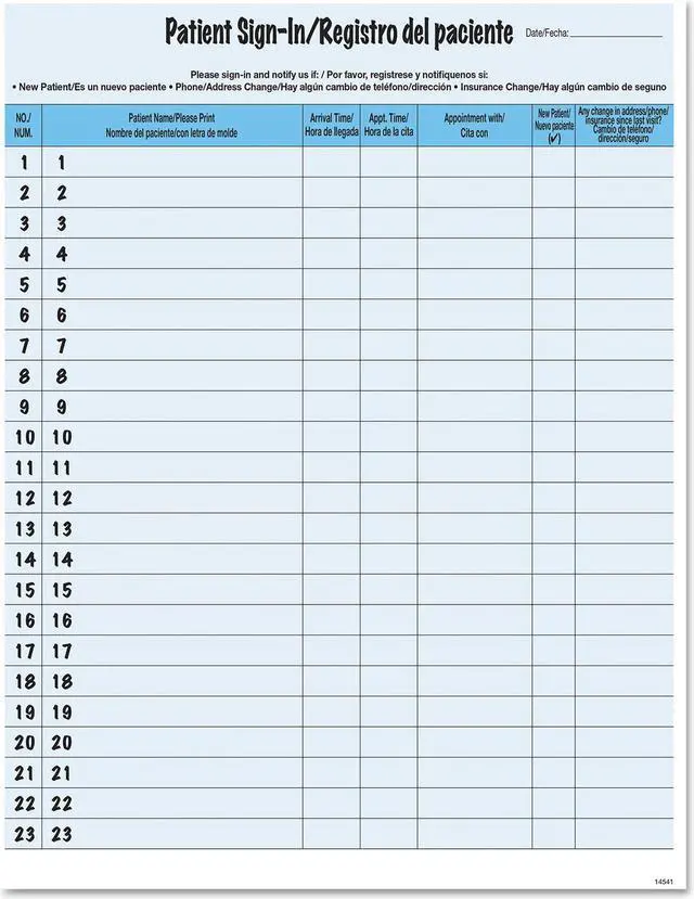 Alt view image 8 of 20 - Tabbies Patient Sign-in Label Forms - Letter - 8 1/2" x 11" Sheet Size - Blue Sheet(s) - 125 / Pack