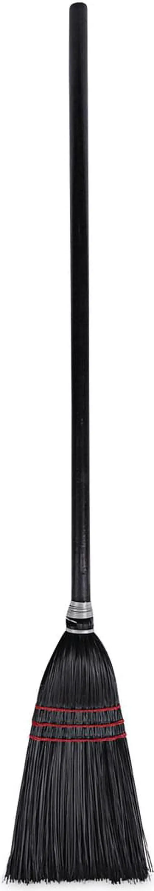 Alt view image 3 of 9 - Boardwalk Flag Tipped Poly Bristle Lobby Broom 37-38" Length Natural/Black 12