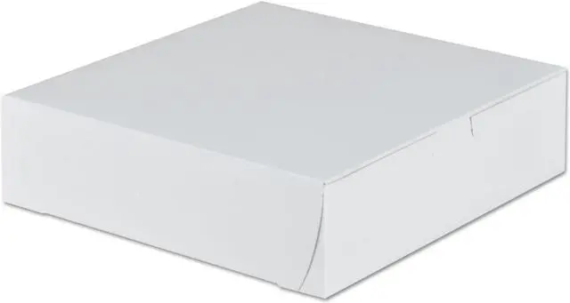 Alt view image 2 of 2 - Tuck-Top Bakery Boxes, 9 x 9 x 2.5, White, 250/Carton 0953