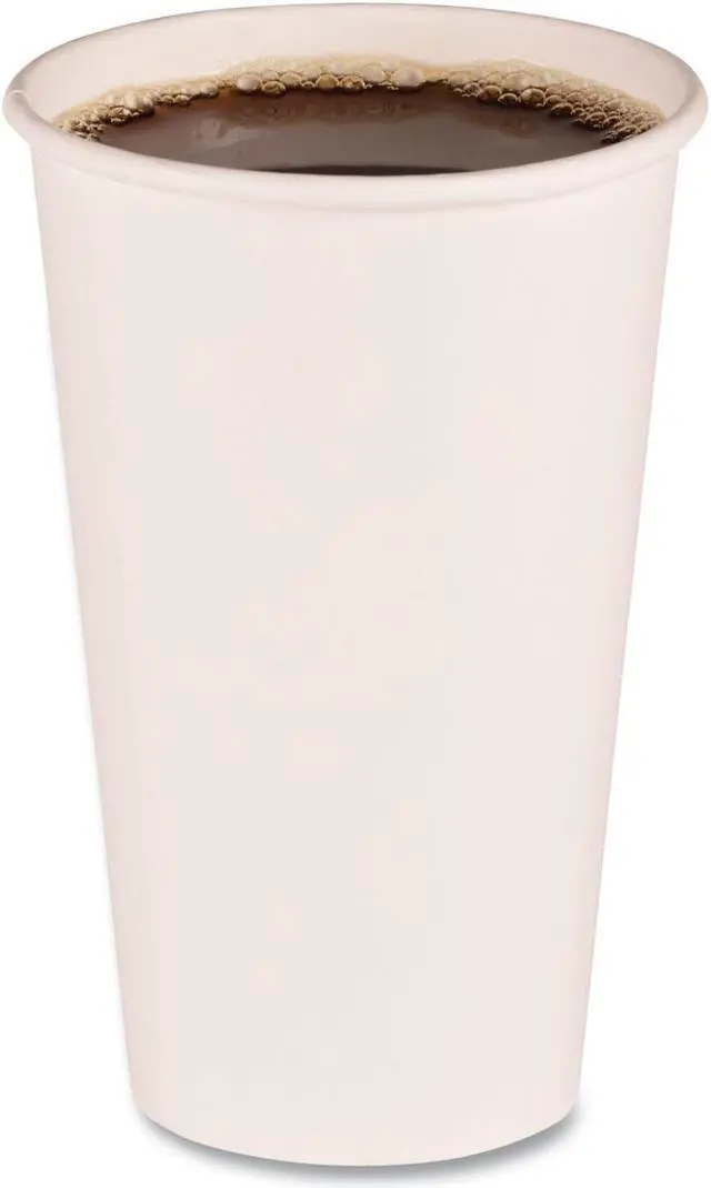 Alt view image 3 of 7 - Boardwalk WHT16HCUP Paper Hot Cups, 16 oz, White, 1000 / Carton
