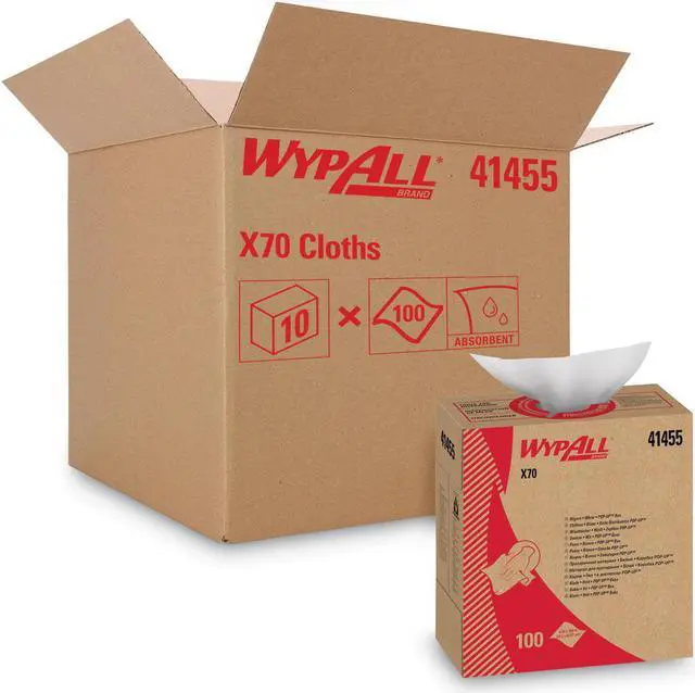 Alt view image 7 of 18 - Kimberly-Clark Professional Wypall X70 Wipers Pop-Up Box 100Shts/BX WE 41455BX