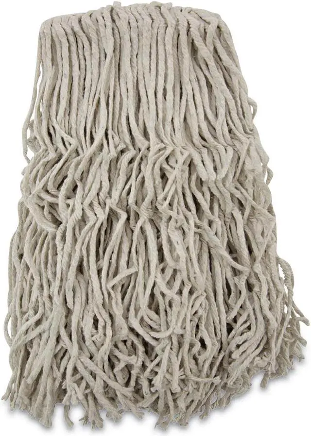 Alt view image 3 of 15 - Boardwalk CM20024 Banded Cotton Mop Heads, 24Oz, White, 12/Carton