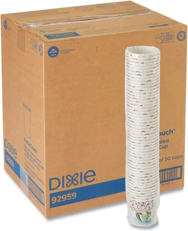 Alt view image 3 of 4 - Dixie Hot Cups Paper 10oz Coffee Dreams Design 1000/Carton 92959