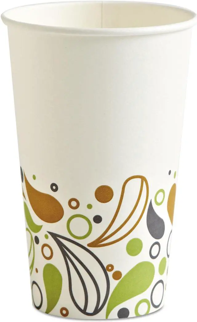 Alt view image 3 of 5 - Deerfield Printed Paper Hot Cups, 16 oz, White/Yellow/Green/Purple BWKDEER16HCUP