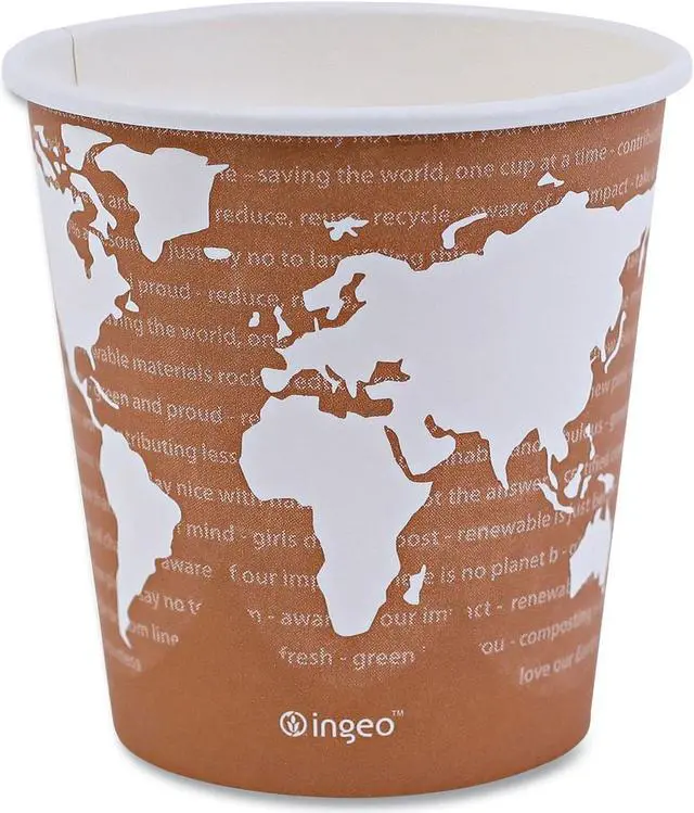 Alt view image 4 of 10 - World Art Renewable Compostable Hot Cups 10 oz. 50/PK 20 PK/CT