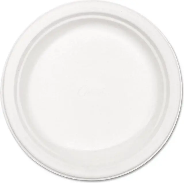 Alt view image 4 of 8 - Huhtamaki Fiber Tableware, Premium Molded, 8-3/4" Plate, 125/Pack, White