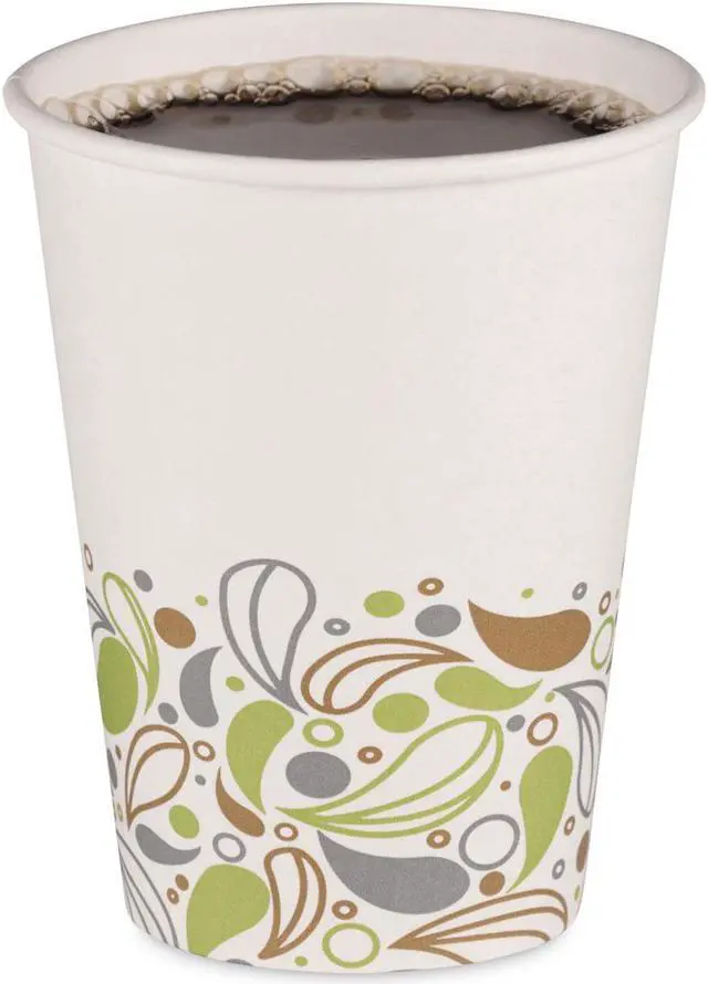 Alt view image 3 of 7 - Deerfield Printed Paper Hot Cups, 12 oz, White/Yellow/Green/Purple BWKDEER12HCUP