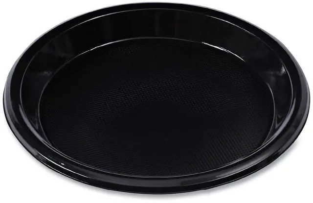 Alt view image 3 of 3 - Boardwalk BWKPLHIPS10BL Hi-Impact Plastic Dinnerware, Plate