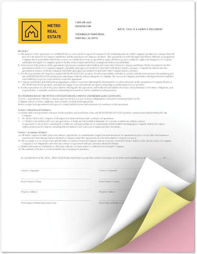 Alt view image 3 of 10 - Xerox Bold Digital Carbonless Paper 8 1/2 x 11 White/Canary/Pink 5 000 Sheets/CT