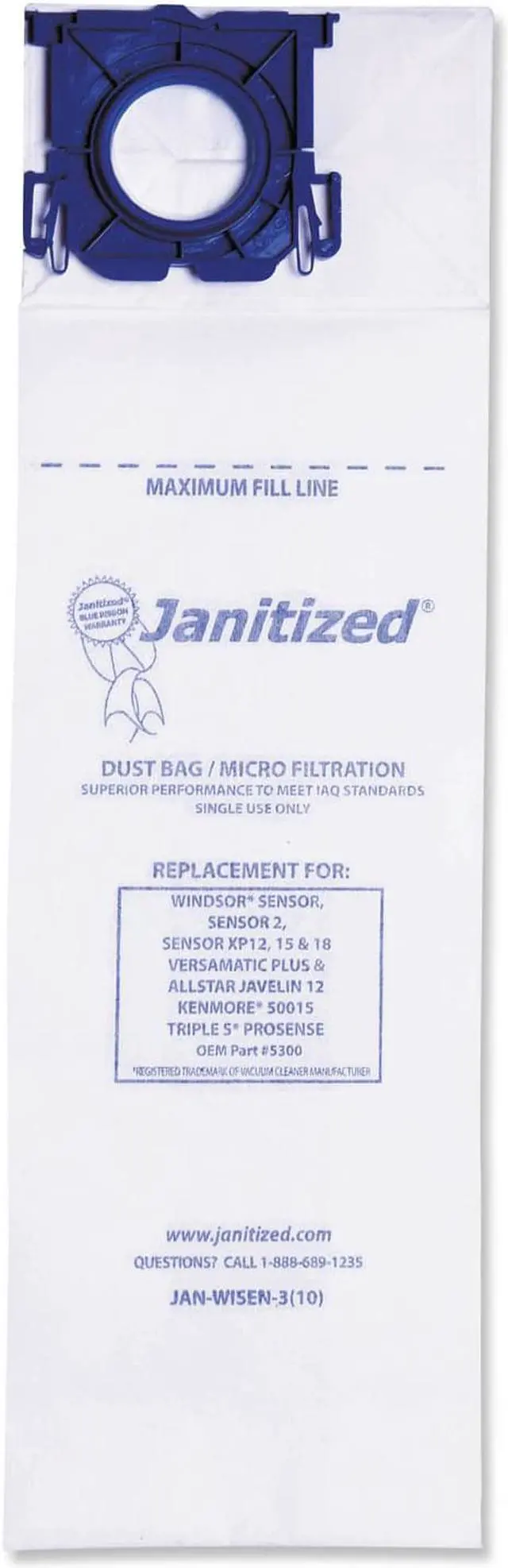 Alt view image 4 of 5 - C-Janitized 3Ply Dust Bg Winsor/Versamatic 10/10