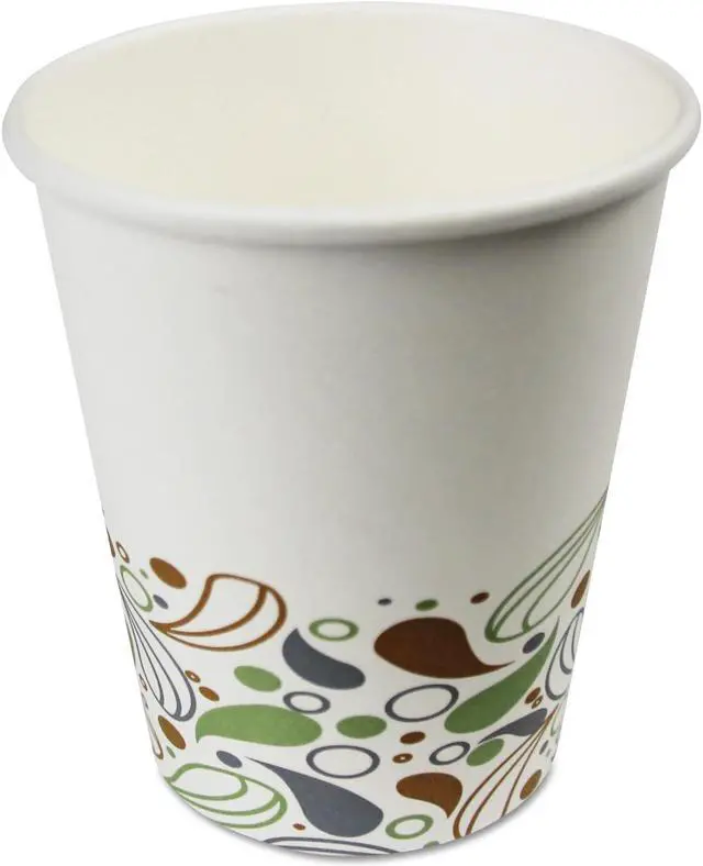 Alt view image 3 of 3 - Boardwalk DEER8HCUP Deerfield Printed Paper Hot Cups, 8 oz, White, 1000 / Carton