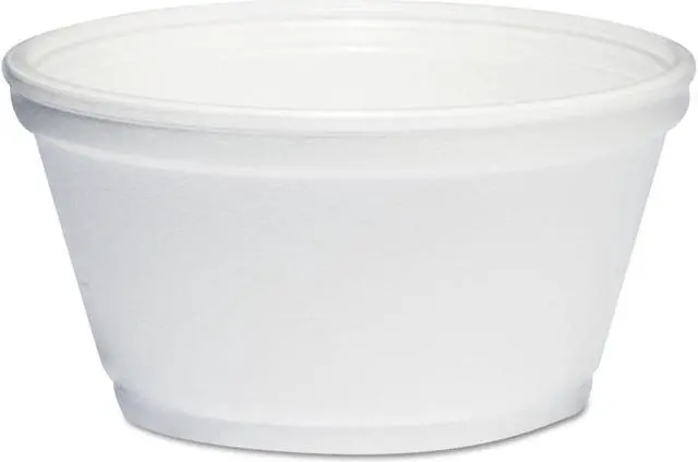 Alt view image 2 of 3 - Dart 8SJ20 Foam Container, 8oz, White, 1000/Carton, 1 Carton