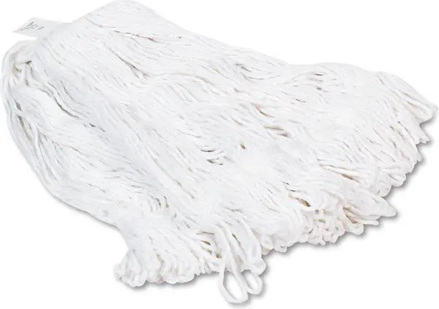 Alt view image 8 of 20 - Boardwalk Pro Loop Web/Tailband Wet Mop Head Rayon 24oz White 424REA