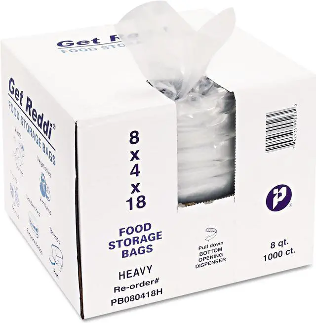Alt view image 2 of 3 - Inteplast Group PB080418H 8 qt 1.0 mm Get Reddi Food Polythene Bag, Clear