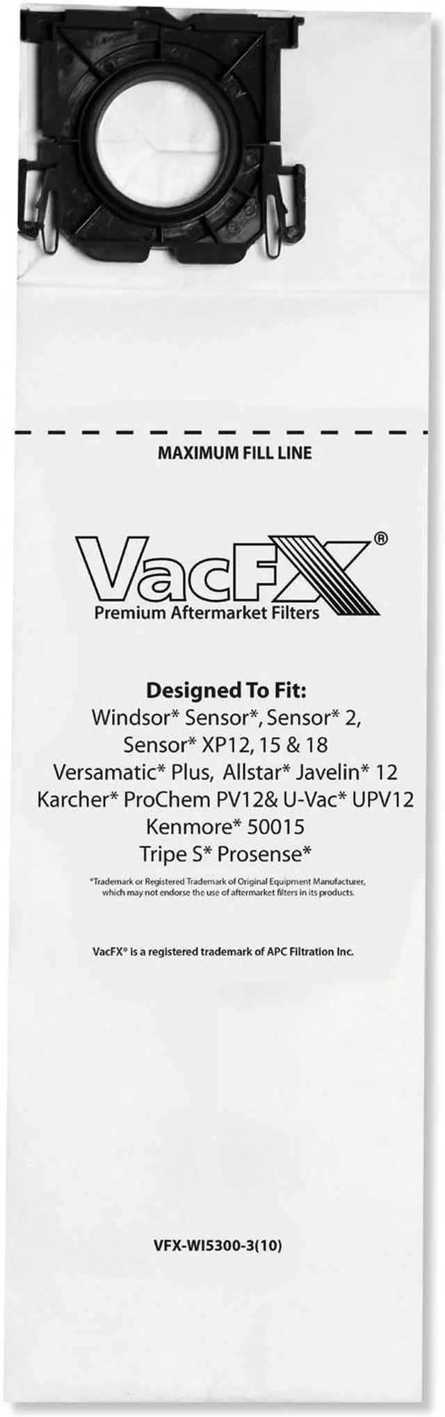 Alt view image 2 of 3 - VacFX Bag,Vac,Versamatic Plus VFXW15300310