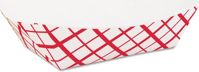 Alt view image 2 of 5 - SCT Paper Food Baskets 2lb Red/White 1000/Carton 0417